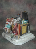 Статуэтка. Фарфор. Соблазнение осуждено. Capodimonte. Италия