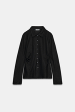 РУБАШКА СО СКЛАДКАМИ И ПУГОВИЦАМИ — ZARA