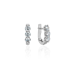 Серьги с фианитом из белого золота 585 пробы JA-S-1С125142