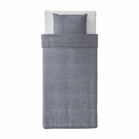 Комплект постельного белья IKEA KOPPARBLAD (КОППАРБЛАД), Односпальный, Темно-серый, 150x200, 50x80 см