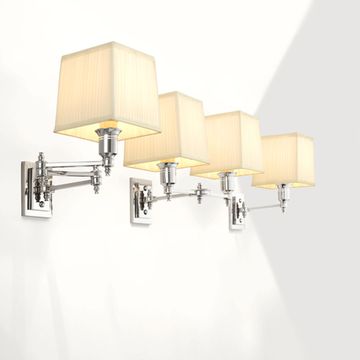 Eichholtz Wall Lamp Lexington Single, Nickel Finish