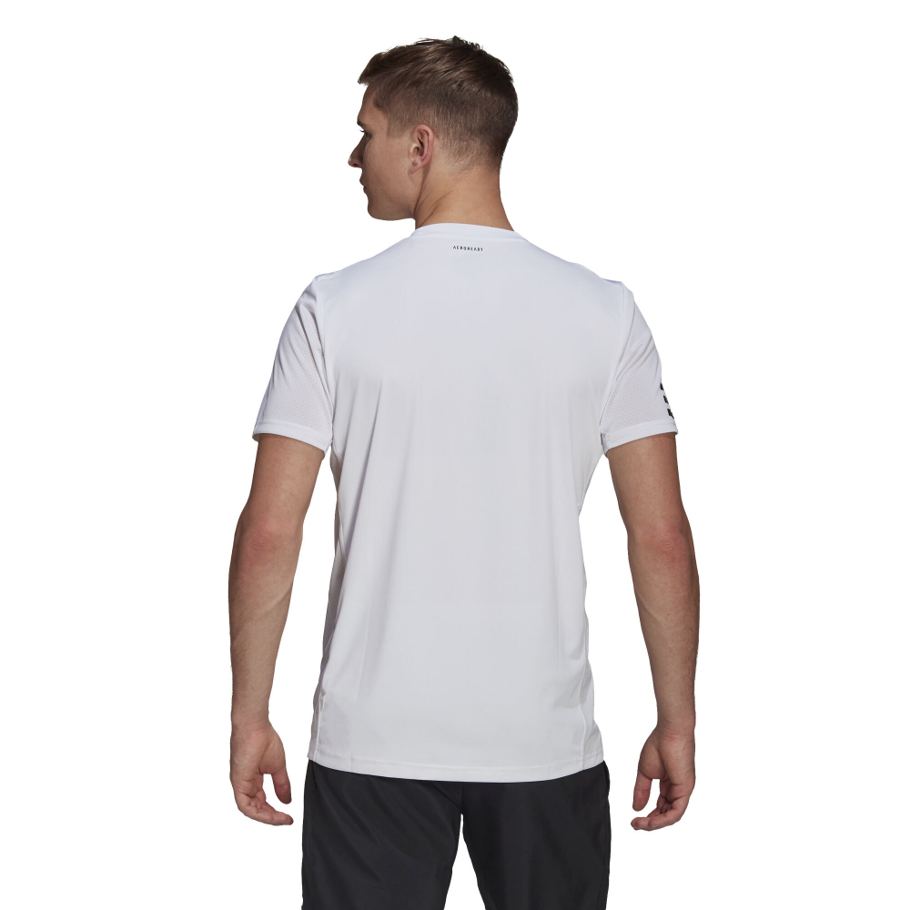 Мужское теннисное поло adidas Club 3 Stripes T-Shirt Men - White, Black