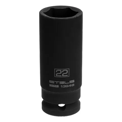 Головка ударная удлиненная шестигранная, 22 мм, 1/2, CrMo Stels