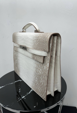 Портфель Hermes из кожи Гималайского Крокодила