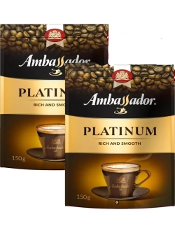 Кофе растворимый Amdassador PLATINUM 2 шт по 150 г