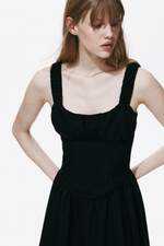 Габардиновое платье со сборками - H&M