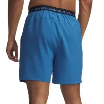 Мужские теннисные шорты Under Armour Vanish Woven DC - aegean blue/black