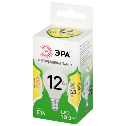 Лампа светодиодная ЭРА GREEN LINE LED P45-12W-830-E14 GL 12Вт шар теплый свет E14 | Лампы cветодиодные Шар (G/P)