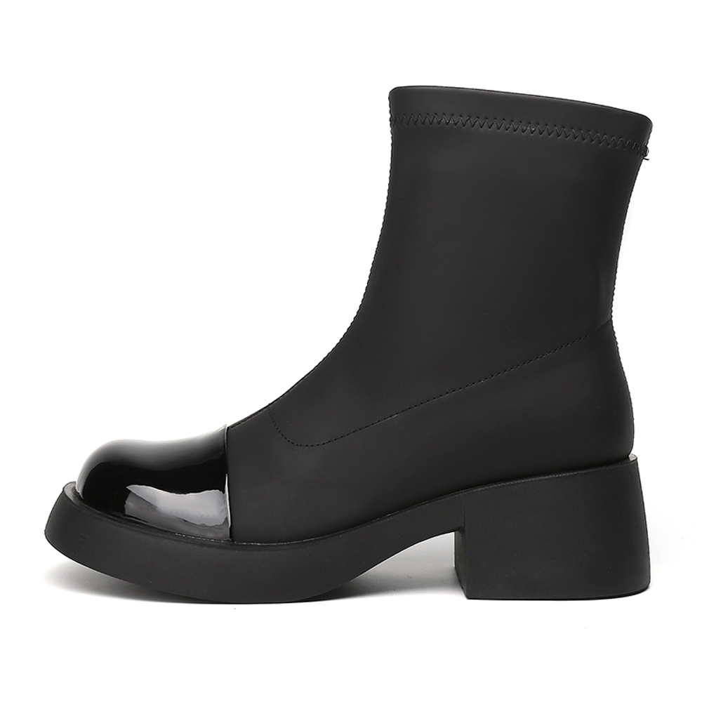 EXULL Q Leather Ankle Boots 5.3cm Women"s