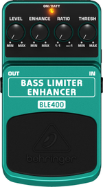 Behringer BASS LIMITER ENHANCER BLE400 педаль limiter/enhancer для бас гитары, сглаживание пиков при использовании slap техники