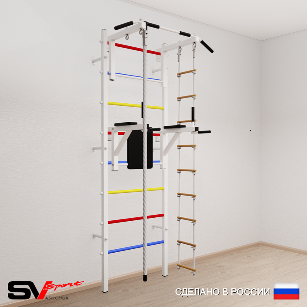 Шведская стенка Sv Sport 575 (Турник стандарт/Брусья/Канат/Лестница)