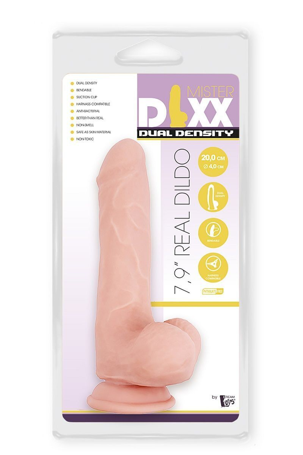 Телесный фаллоимитатор-реалистик Dual Density Dildo - 20 см. (Цвет: телесный)