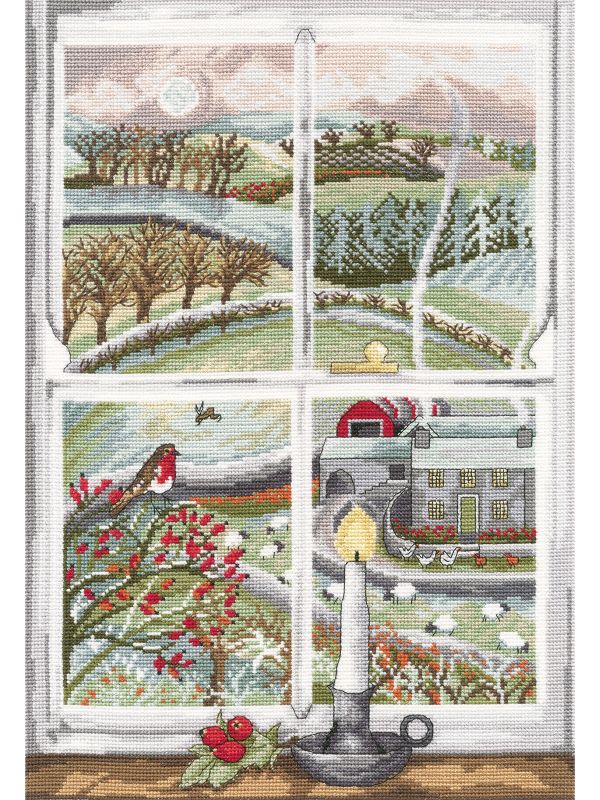 Набор для вышивания нитками Bothy Threads Rosehip Window