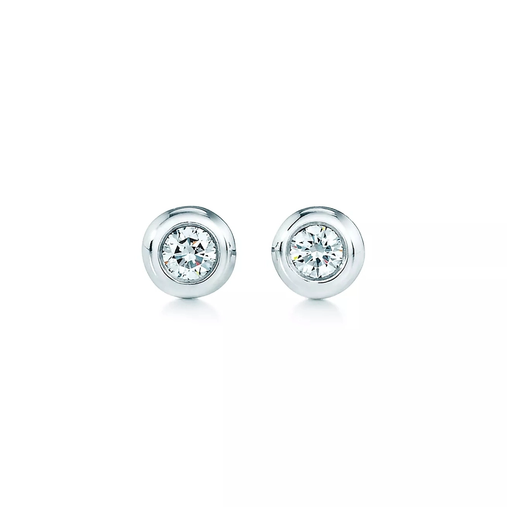 Серьги из серебра с бриллиантами, Tiffany💎diamonds by the Yard 0.06ct. В наличии