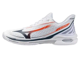 Мужские кроссовки теннисные Mizuno Wave Exceed Tour 7 AC - white/insignia blue/orange