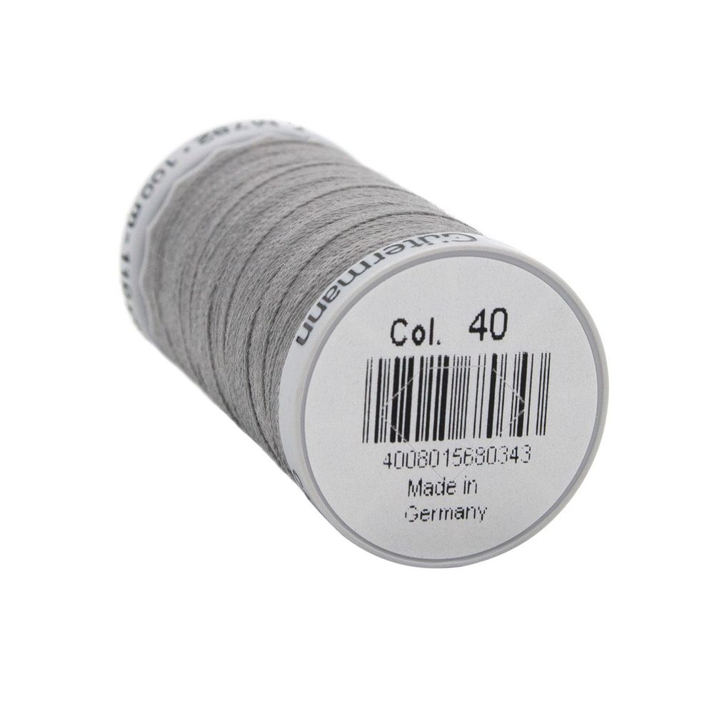 Нитки суперкрепкие Gutermann Extra Strong M782 №40 (100 метров), 5 кат. | 040 пепельно-серый