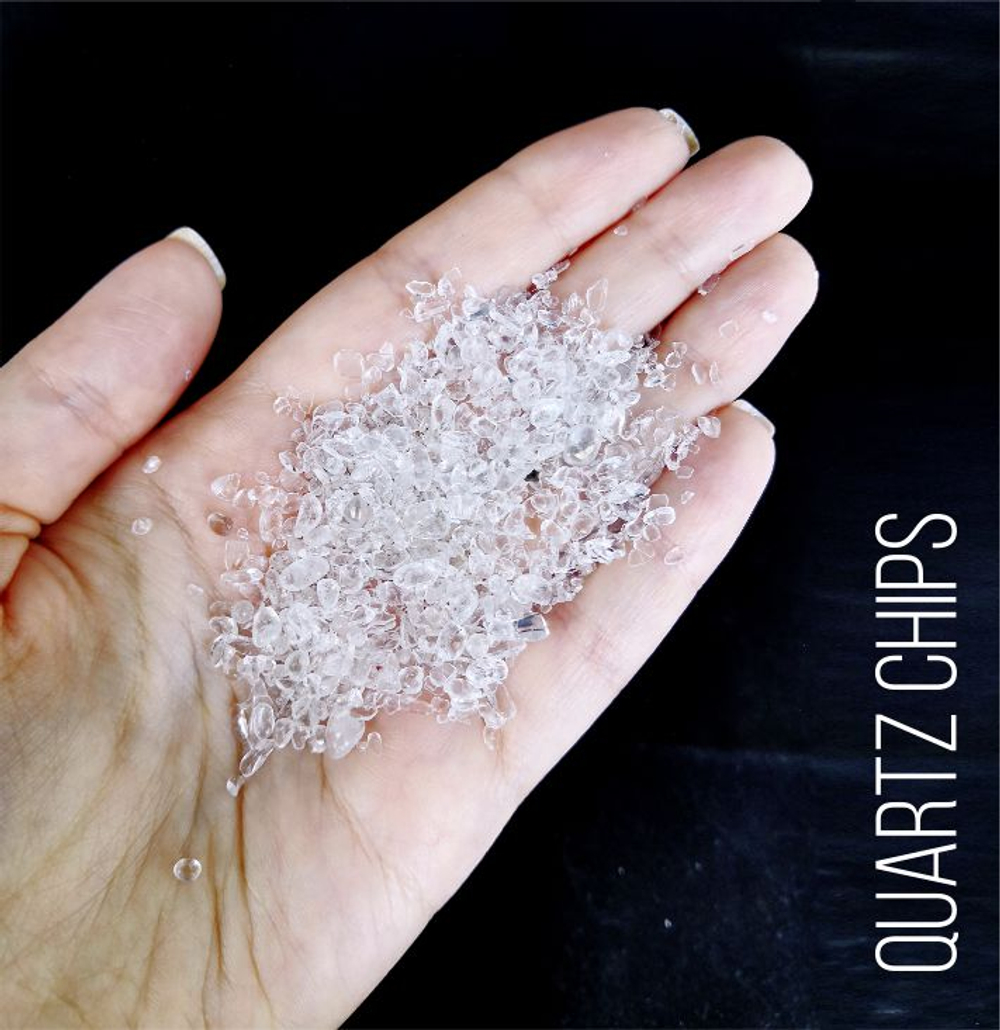 Натуральный кварц мелкий Quartz Chips, 3-5мм, 100гр