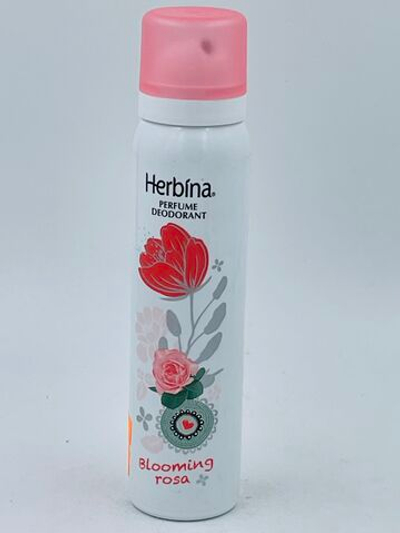 Дезодорант-спрей Herbina парфюмированный "Цветущая роза" 100 мл (Из Финляндии)