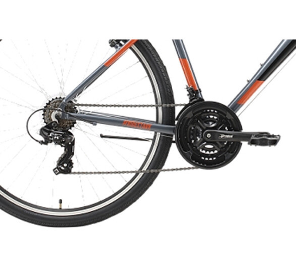Велосипед Stark'23 Terros 28.2 V серый/черный/оранжевый 18"