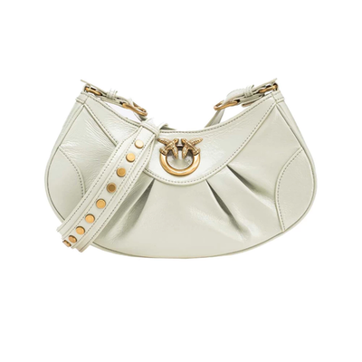 LOVE BAG LEATHER BON BON CROSSBODY - white / antique gold