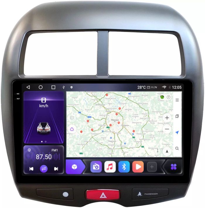 Магнитола для Mitsubishi ASX, Peugeot 4008, Citroen C4 Aircross 2010-2016 - Kuberg OL-1631 QLed+2K, Android 12, Быстрая, CarPlay, 4G SIM-слот