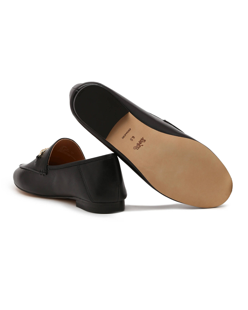 Кожаные мокасины hanna loafer Coach - черный(CB989)