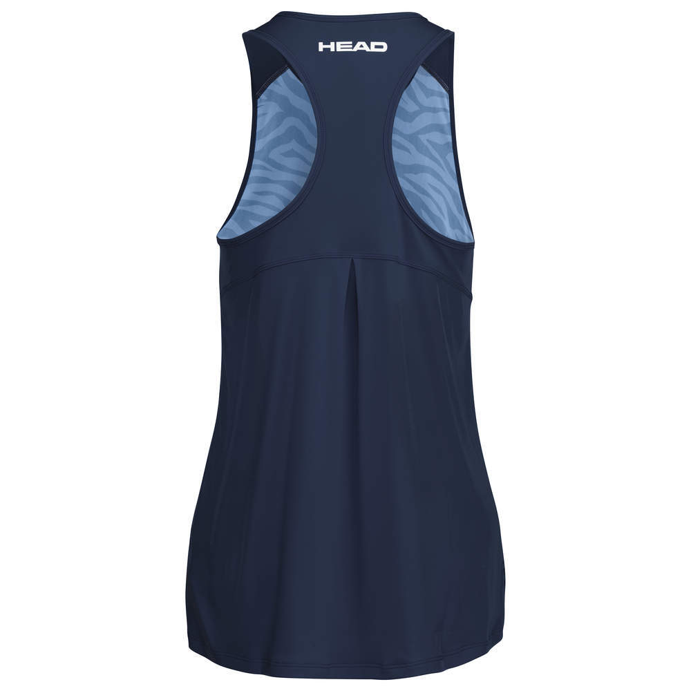 Футболка для девочки теннисная Head Agility Tank Top G - dark blue/print vision