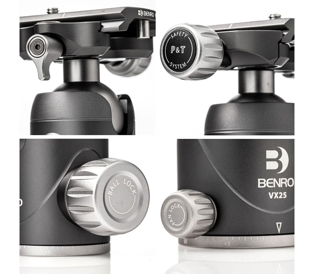 Штатив Benro Bat FBAT24C с головой VX25, цанговые замки, карбон