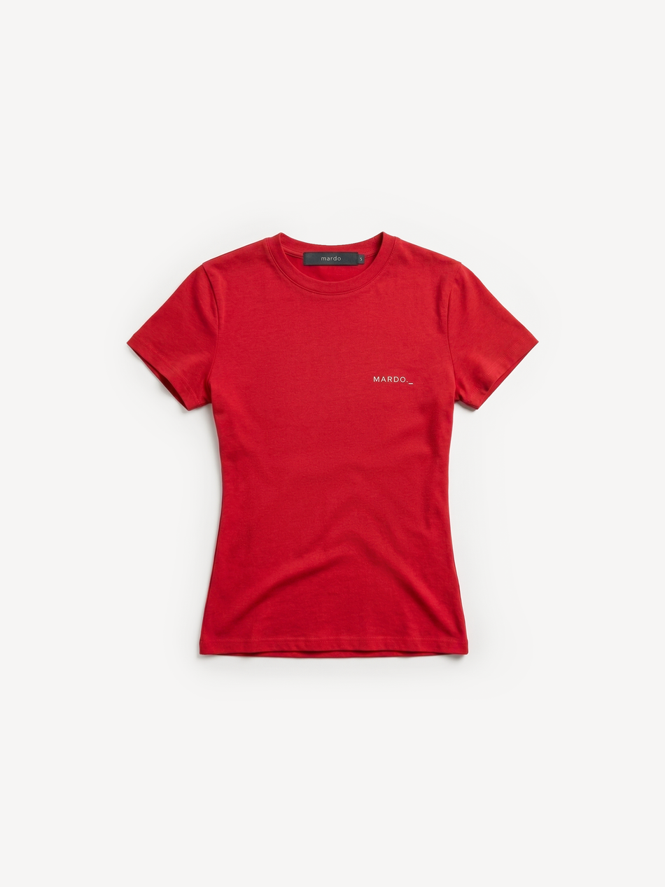 Red slim fit tshirt