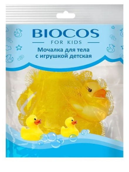 BioCos Мочалка для тела с игрушкой детская