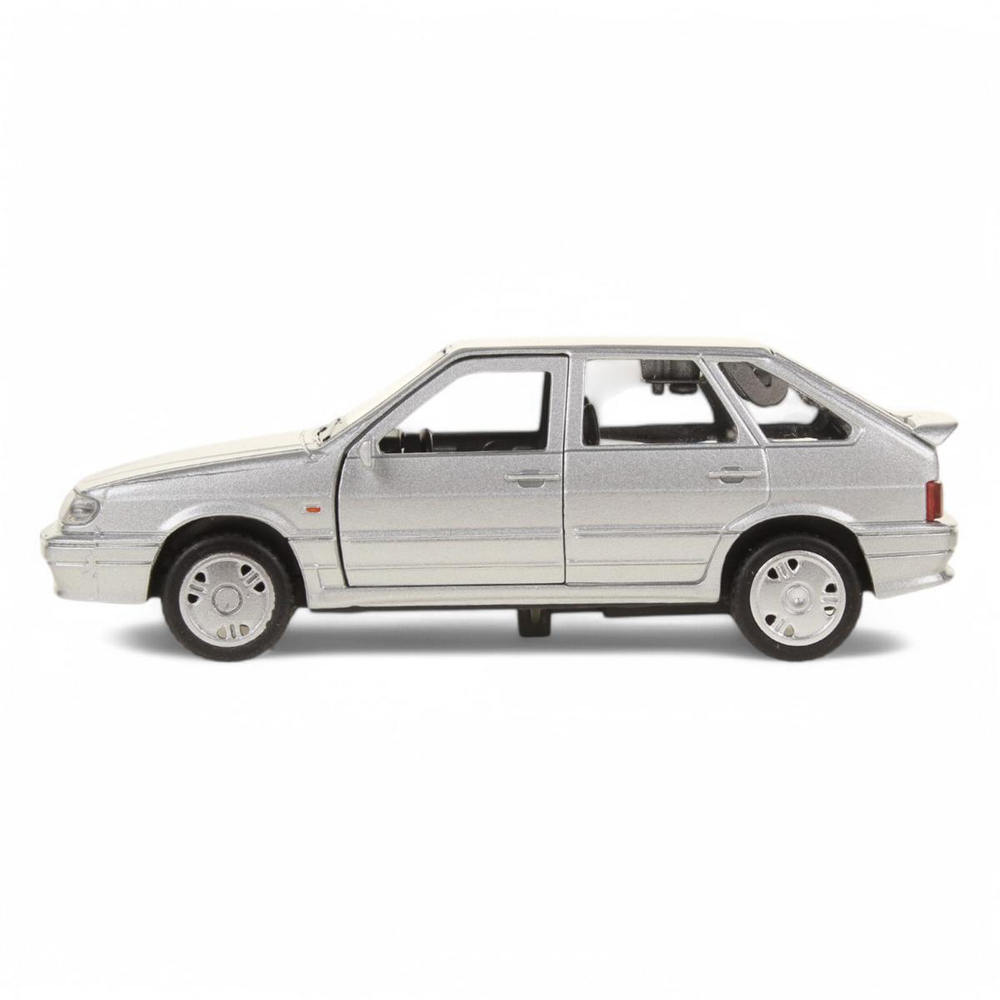 Модель ин. мет. "Lada-2114 Samara" 12см. двери, багаж, серебрист, коробка 2114-12-SR (Технопарк)