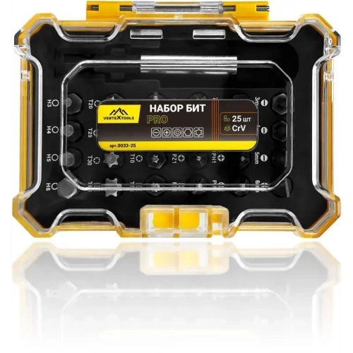 НАБОР БИТ VERTEXTOOLS 25 ПРЕД., АДАПТЕР