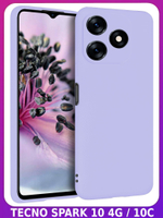 Мягкий Soft Touch чехол из силикона для TECNO SPARK 10C / 10 (не PRO!) с бархатной подкладкой