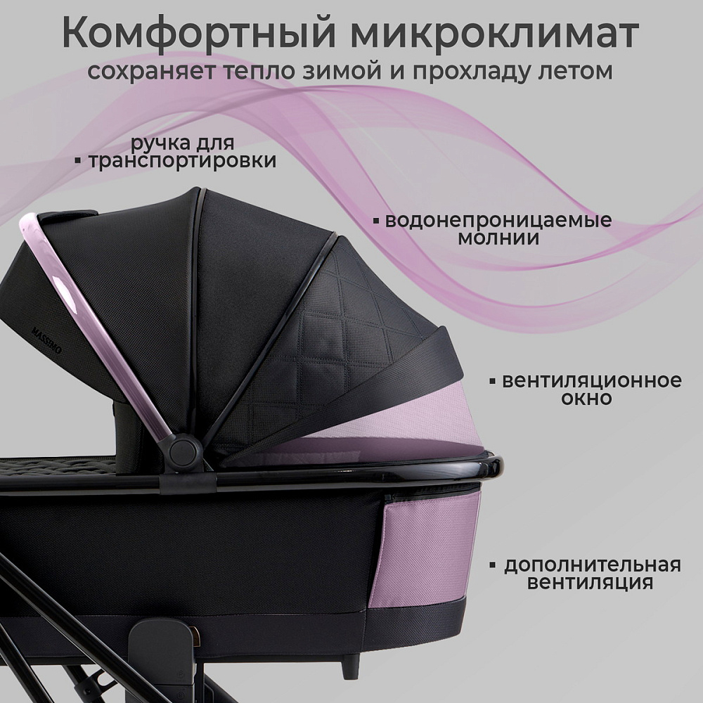 Коляска 3 в 1 Sweet Baby SBL Massimo + автокресло Premier Grey Black