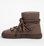Высокие кожаные кеды INUIKII 75202-087 Sneaker Full Leather Taupe на меху