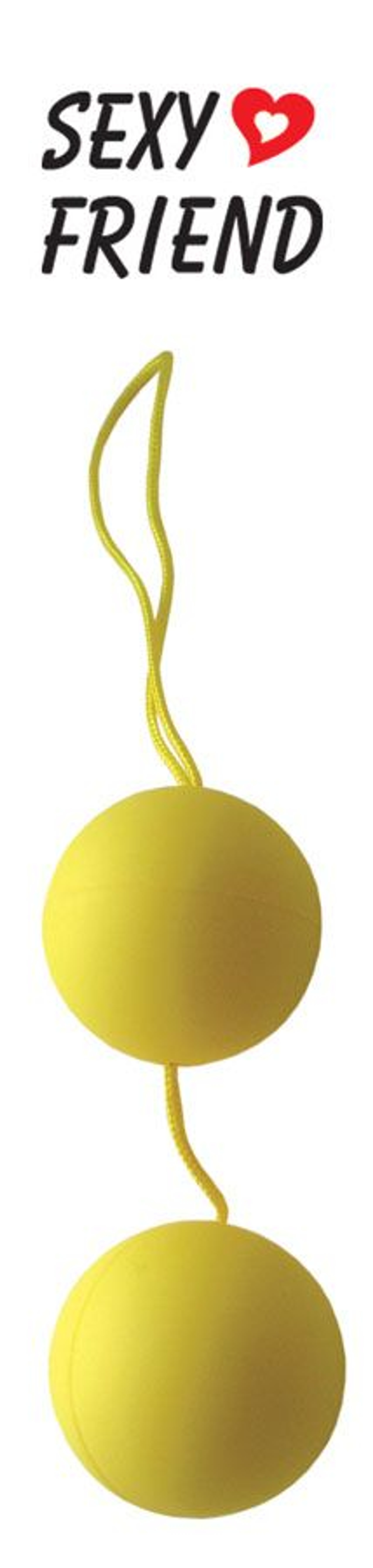 Желтые вагинальные шарики BALLS (Цвет: желтый)