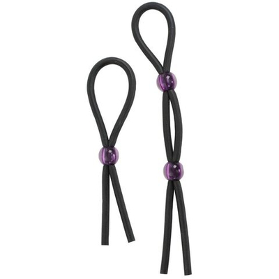 Набор черных эрекционных утяжек Cock ties (Цвет: черный)