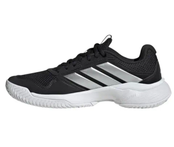Женские Кроссовки теннисные Adidas GameCourt 3 W - core black/silver metallic/cloud white
