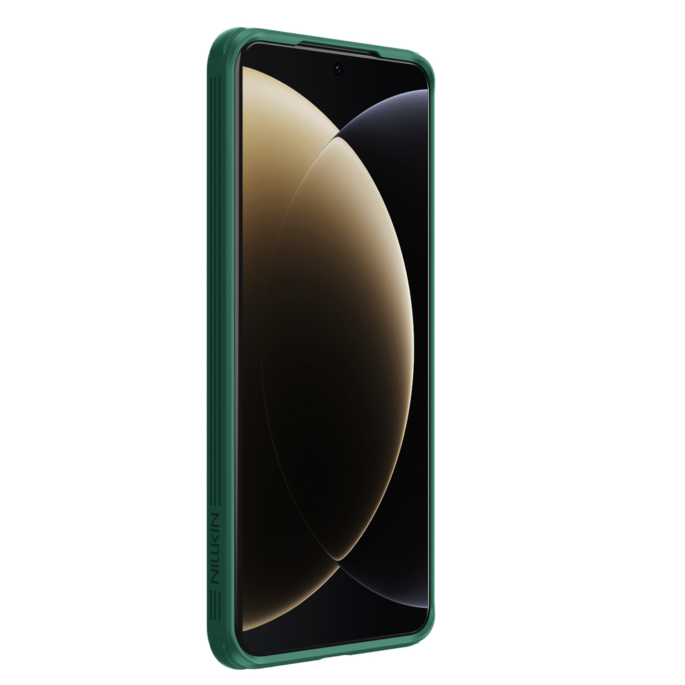 Чехол зеленого цвета (Dark Green) от Nillkin с металлической крышкой для камеры на Xiaomi 15 Ultra, серия CamShield Prop Case