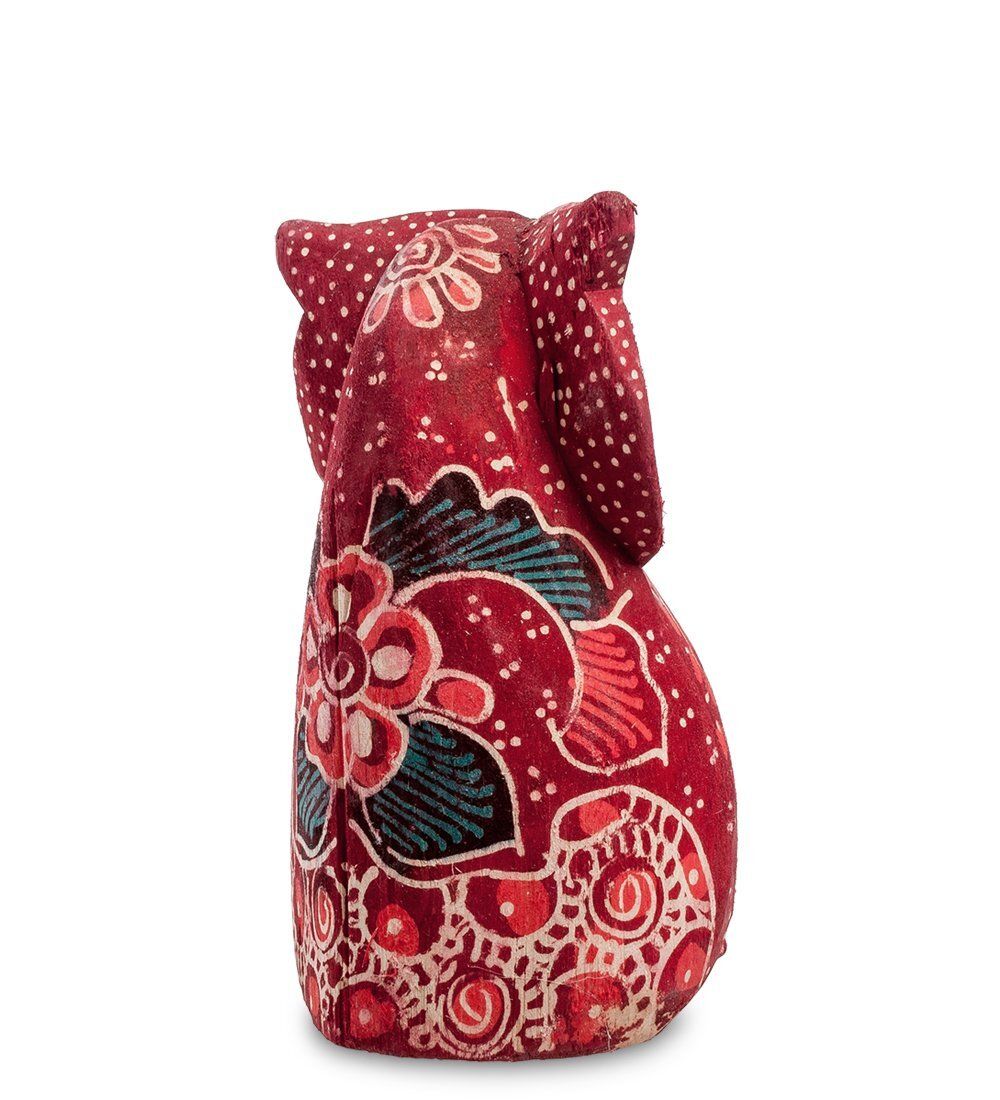 10-019 Фигурка «Сова» (батик, о.Ява) красн. 10 см