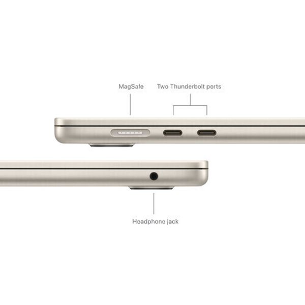 Ноутбук Apple MacBook Air 15 2024 MXD33LL/A (M3 8-Core, GPU 10-Core, 16 ГБ , 512 ГБ ), сияющая звезда