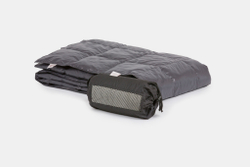 Плед дорожный пуховый 140х200 German Grass Travel Plaid Graphite серый
