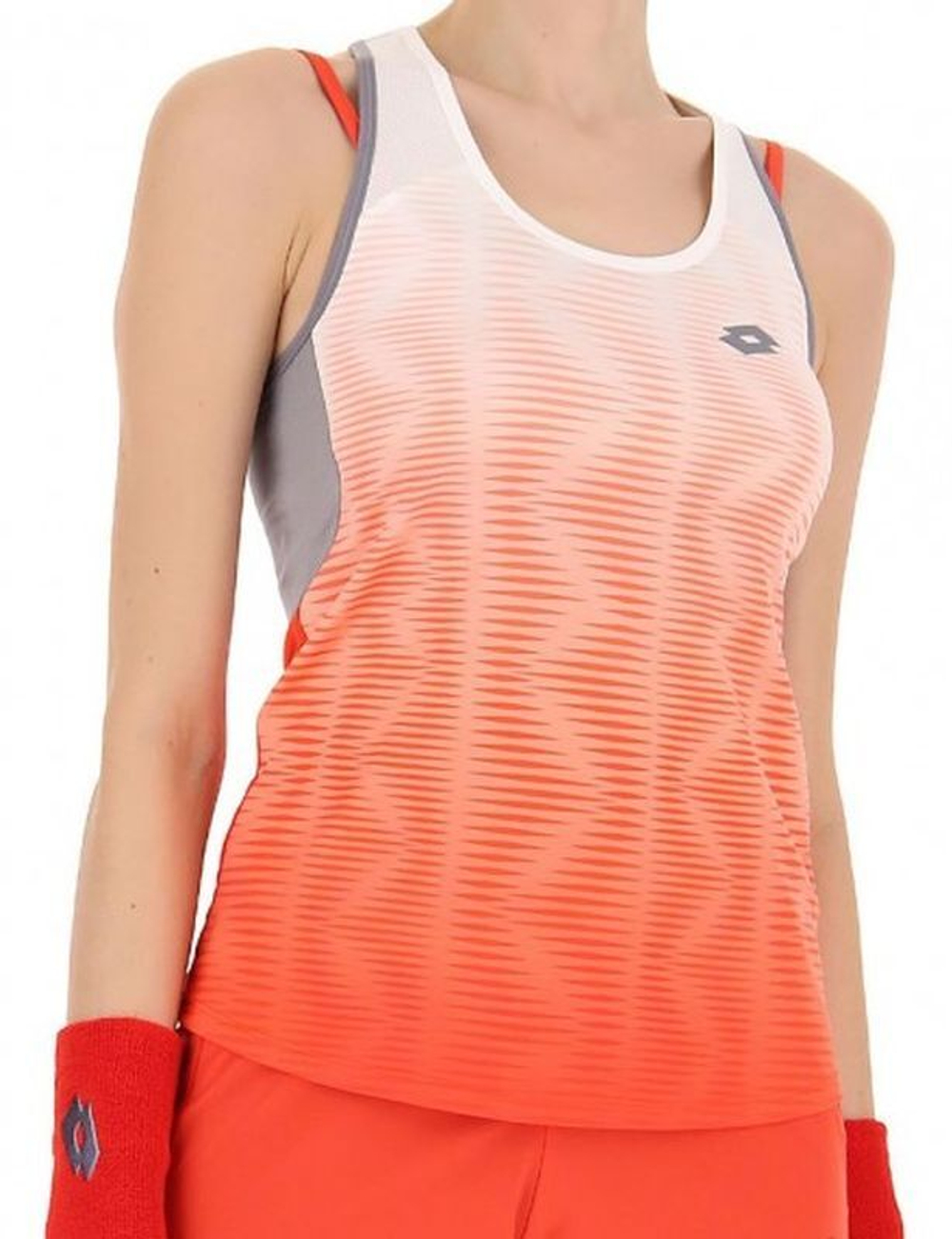 Женский топ теннисный Lotto Top W IV Tank 2 - красный