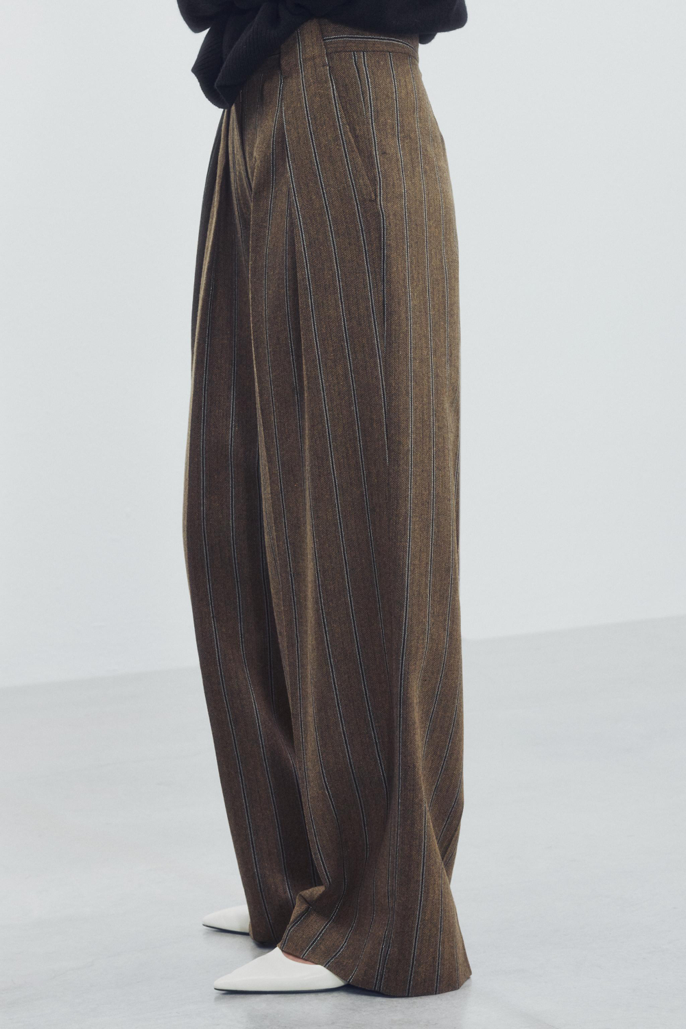 БРЮКИ В ЕЛОЧКУ В ПОЛОСКУ — ZW COLLECTION — ZARA
