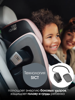 Автокресло 2/3 Britax Roemer KIDFIX PRO i-SIZE Style Dusty Rose,от 3,5 до 12 лет,15-36 кг (100-150 см), isofix, розовый