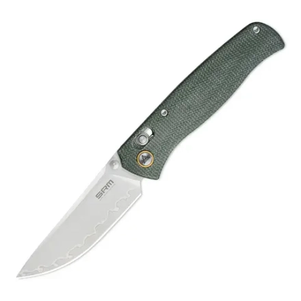 Нож складной SRM 255L-MG3 Medal Beadblast (140Cr Laminated, Green Micarta)