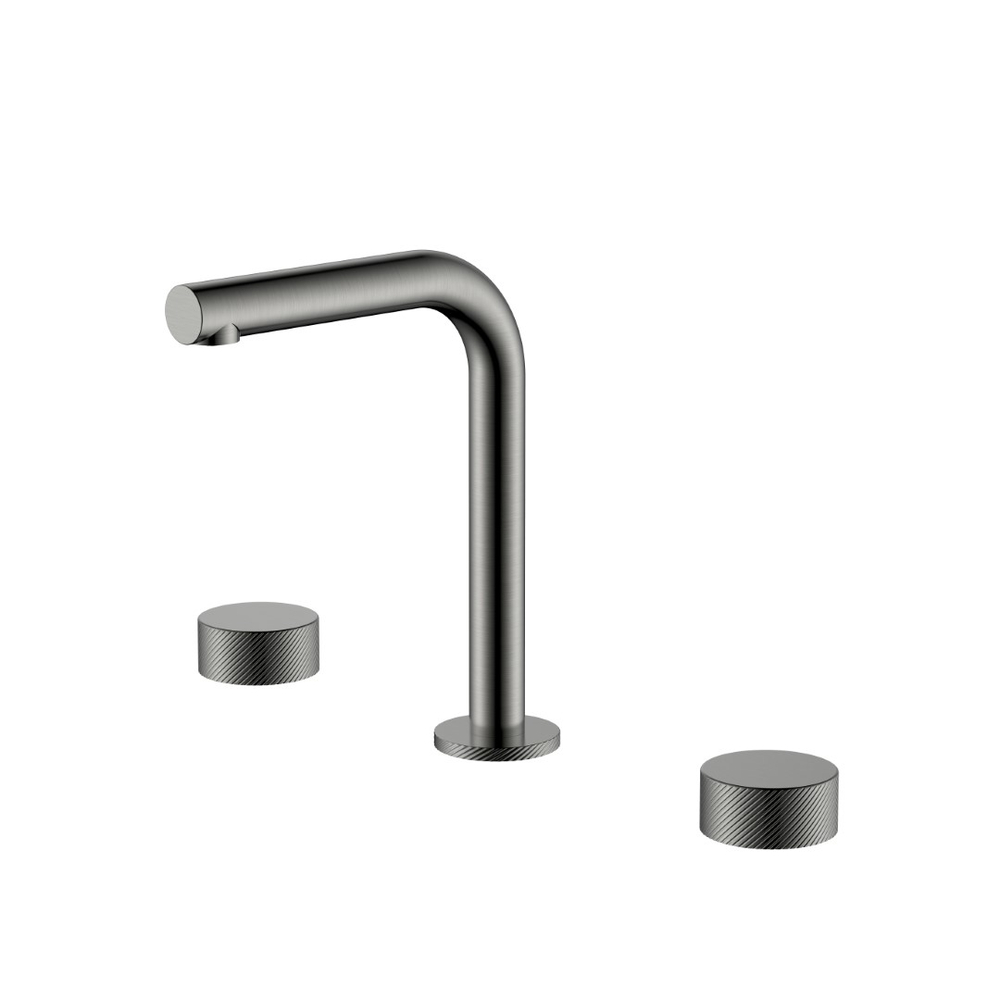 Смеситель на столешницу STICK SPIRALE на 3 отв. Gun Metal
