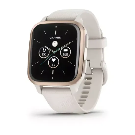 Смарт-часы Garmin VENU SQ 2 Music Edition Peach Gold Bezel with Ivory Case and Silicone Band 010-02700-11