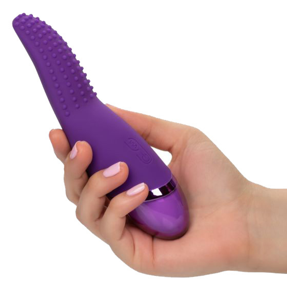 Фиолетовый вибромассажер 17,25см с шишечками California Exotic Novelties Aura Tickler SE-0735-30-3