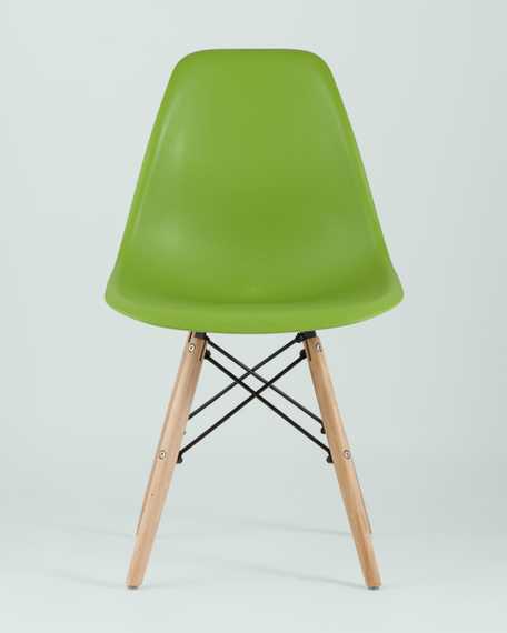Стул Eames Style DSW зеленый (разборный каркас)